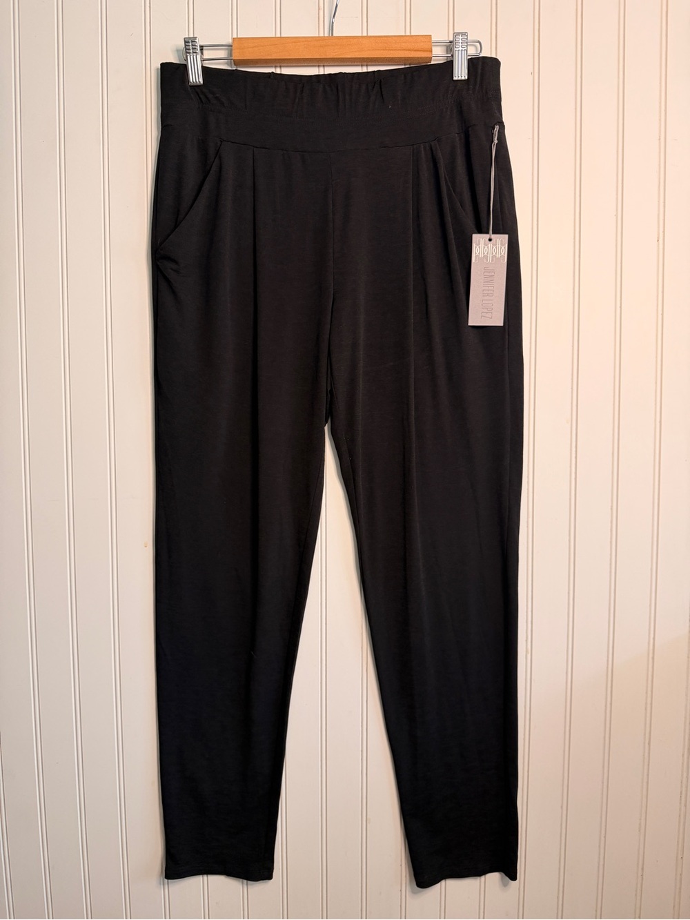 Jennifer Lopez Black Pleated Jogger Pants NWT Sz S